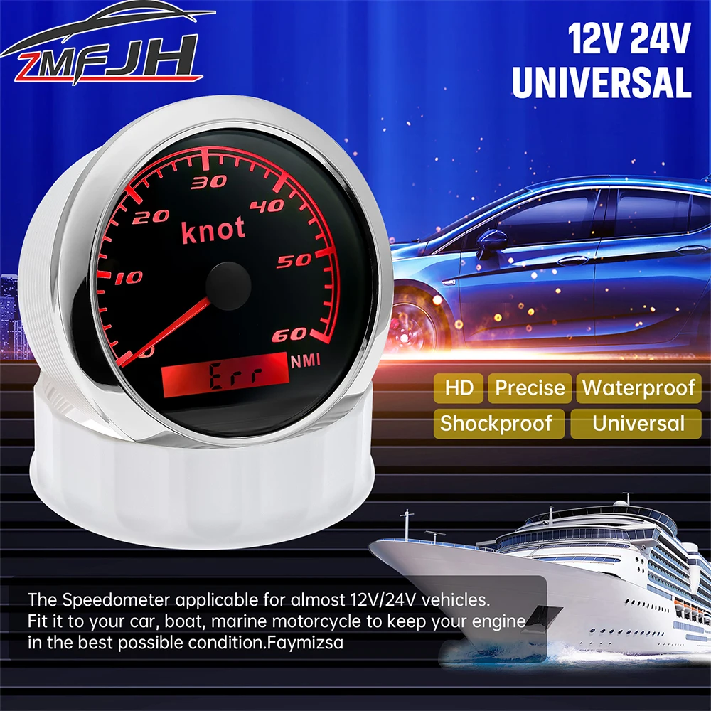 7 Colors Backlight Knot Speedometer Waterproof 0-60 Knot Speed Meter For 12V 24V Marine Car Boat Motorcycle Speedometer Gauge
7 Colors Backlight Knot Speedometer Waterproof 0-60 Knot Speed Meter For 12V 24V Marine Car Boat Motorcycle Speedometer Gauge