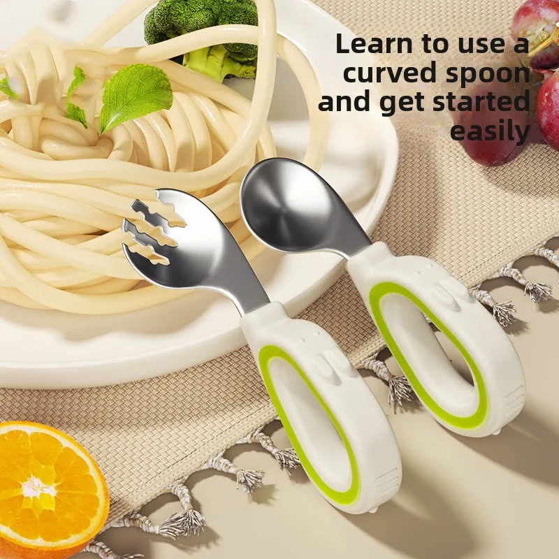 Baby Short-handled Spoon and Fork Made of 316 Stainless Steel, Infant Feeding Silicone Spoon, Children's Fork and Spoon
Baby Short-handled Spoon and Fork Made of 316 Stainless Steel, Infant Feeding Silicone Spoon, Children's Fork and Spoon