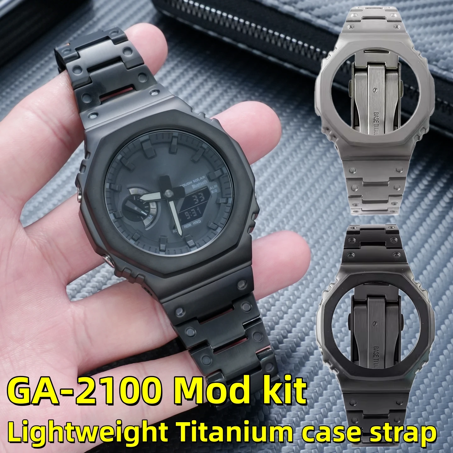 Комплект для модификации Casioak GA2100: титановый корпус, безель и ремешок из металла для часов G-SHOCK GA-2100/2110/B2100, запчасти для модернизации с инструментами.
Комплект для модификации Casioak GA2100: титановый корпус, безель и ремешок из металла для часов G-SHOCK GA-2100/2110/B2100, запчасти для модернизации с инструментами.