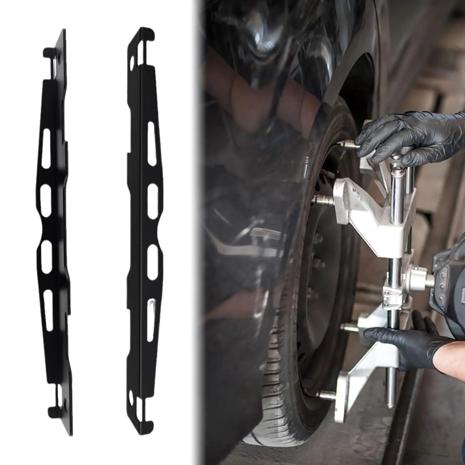2 Pieces Wheel Alignment Tools Accurate Measurement Heavy Duty Black Sturdy Mechanical Workshop Tools Toe Alignment Plates
2 Pieces Wheel Alignment Tools Accurate Measurement Heavy Duty Black Sturdy Mechanical Workshop Tools Toe Alignment Plates