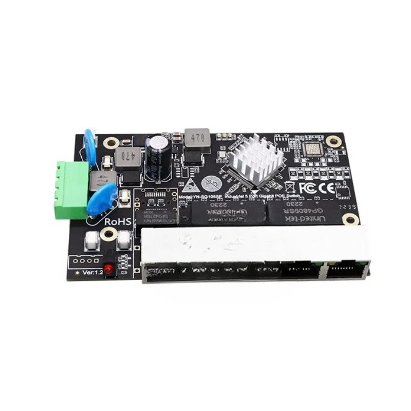 Запчасти подходят для резервной цепи 9-48 В, пятипортовый модуль гигабитного коммутатора промышленного класса, плата коммутатора Ethernet из оптоволокна SFP
Запчасти подходят для резервной цепи 9-48 В, пятипортовый модуль гигабитного коммутатора промышленного класса, плата коммутатора Ethernet из оптоволокна SFP