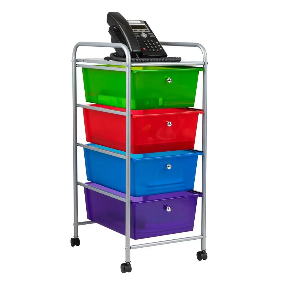 Rolling Cart with Drawers, Utility Cart, Craft Storage, Kitchen, Metal, 12.75L x 15.25W x 30H, Multicolor
Rolling Cart with Drawers, Utility Cart, Craft Storage, Kitchen, Metal, 12.75L x 15.25W x 30H, Multicolor