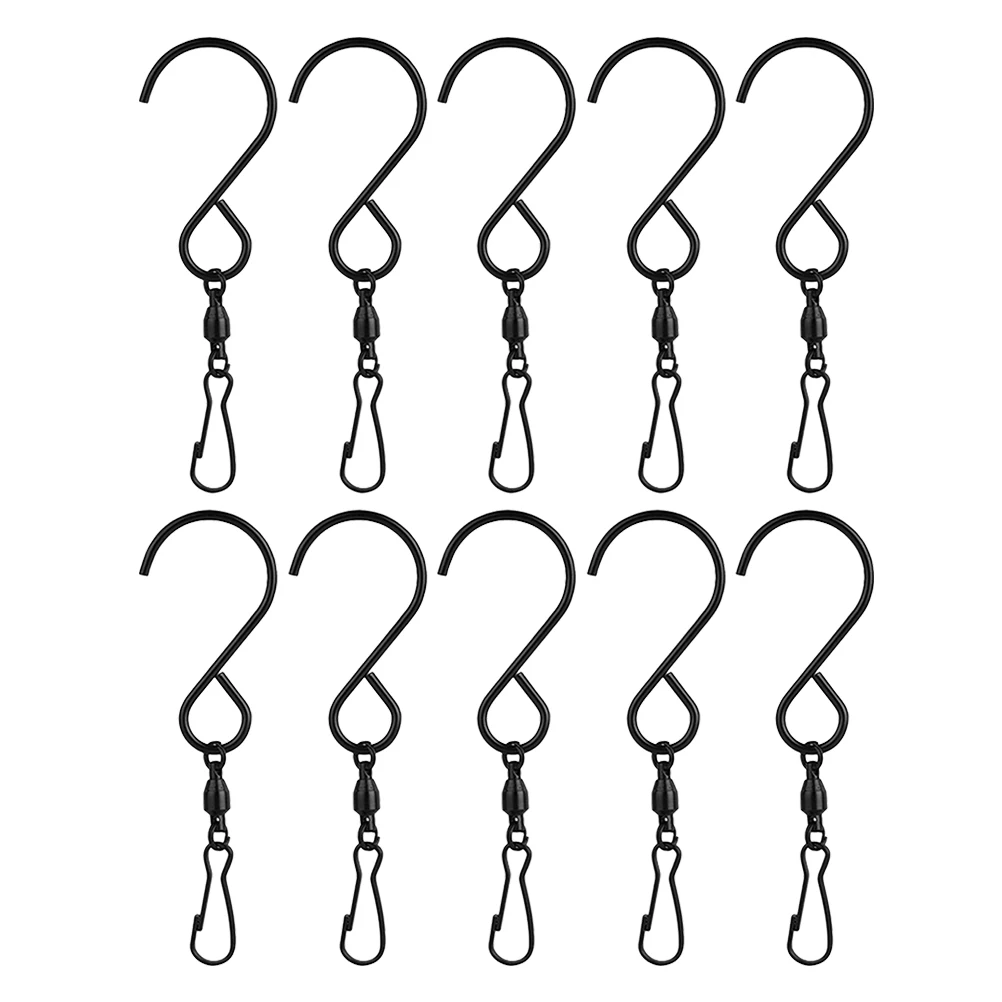 10 Pcs Swivel Hooks Clips Black Metal Stainless Steel Hangers for Hanging Wind Spinner Rotating Chime Light Hook Outdoor LED
10 Pcs Swivel Hooks Clips Black Metal Stainless Steel Hangers for Hanging Wind Spinner Rotating Chime Light Hook Outdoor LED