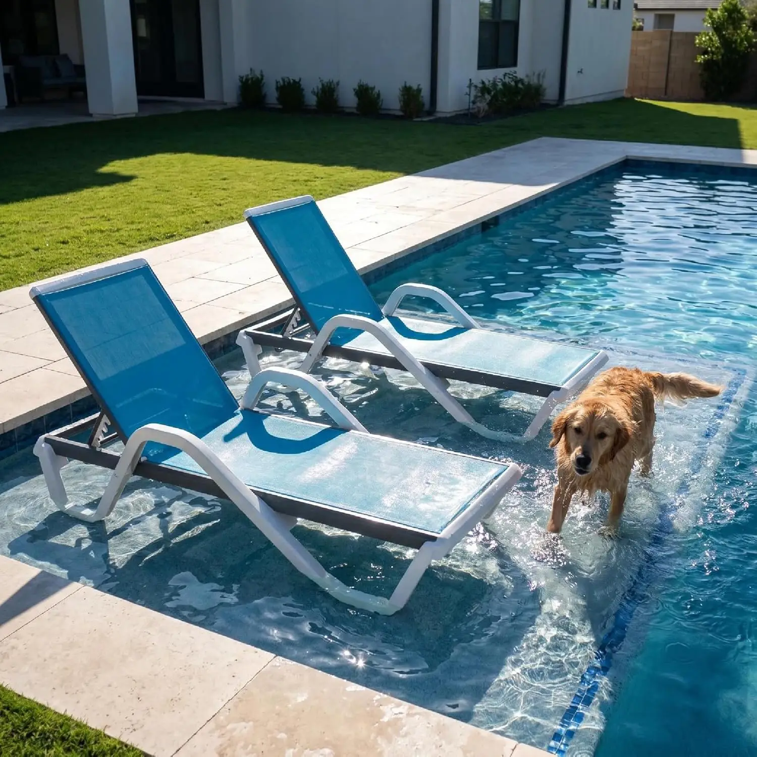 Patio Chaise Lounge Set of 2 Plastic Pool Outdoor Lounge Chair with Armrest Stackable Poolside Tanning Chairs for Beach Deck Yar
Patio Chaise Lounge Set of 2 Plastic Pool Outdoor Lounge Chair with Armrest Stackable Poolside Tanning Chairs for Beach Deck Yar