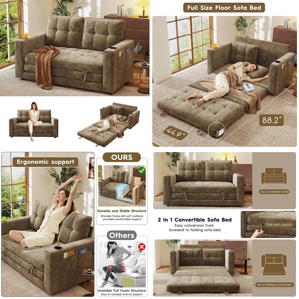 Sofa 78Convertible Floor Sofa Bed with Pillow Back Support Armrest Comfy Foldable Sofa Bed Compressed Sofa in Box Corduroy Fabr
Sofa 78Convertible Floor Sofa Bed with Pillow Back Support Armrest Comfy Foldable Sofa Bed Compressed Sofa in Box Corduroy Fabr