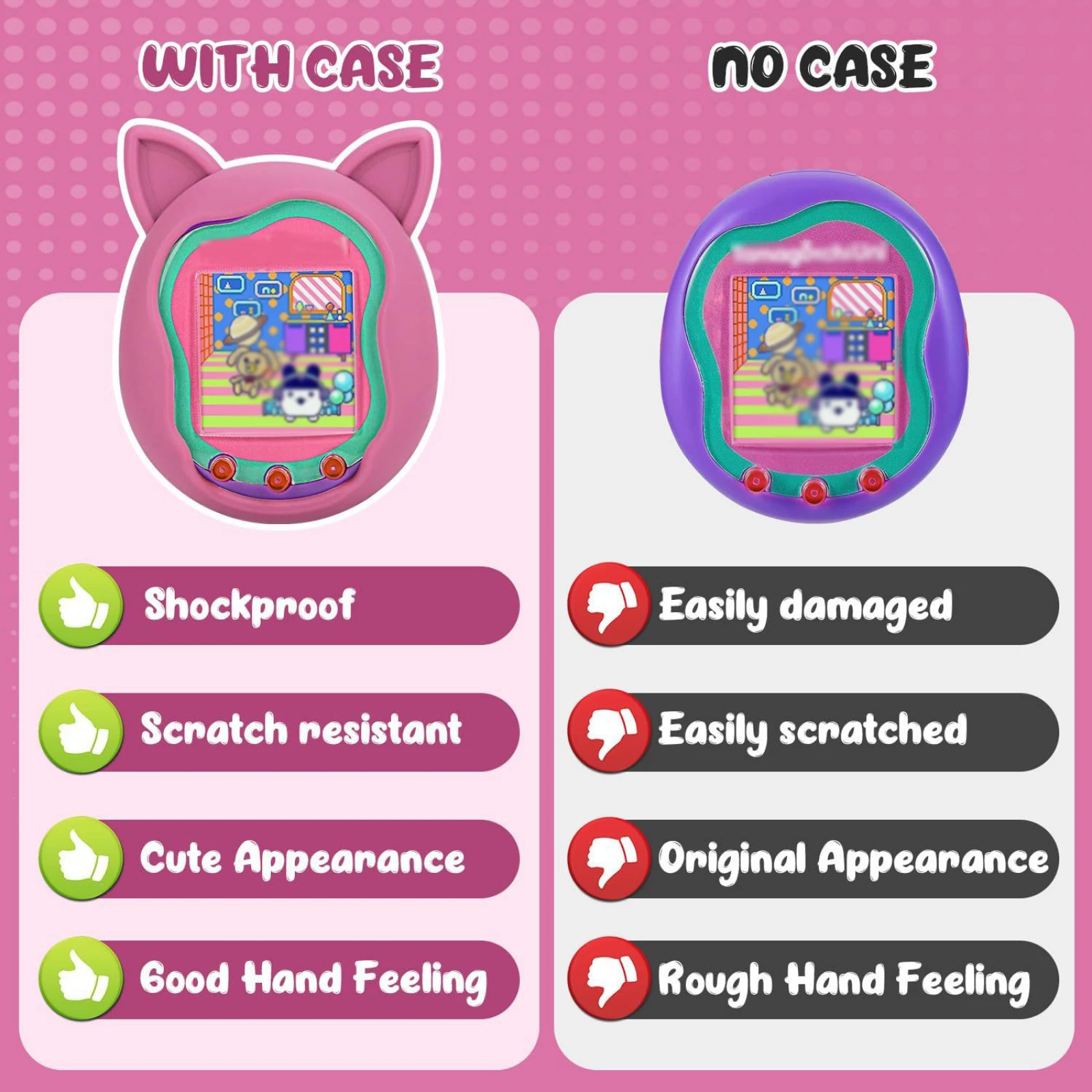 For Tamagotchi Uni Silicone Case Cover Soft Skin-Friendly Protective Shell Shockproof Sleeve for Tamagotchi Uni Device
For Tamagotchi Uni Silicone Case Cover Soft Skin-Friendly Protective Shell Shockproof Sleeve for Tamagotchi Uni Device