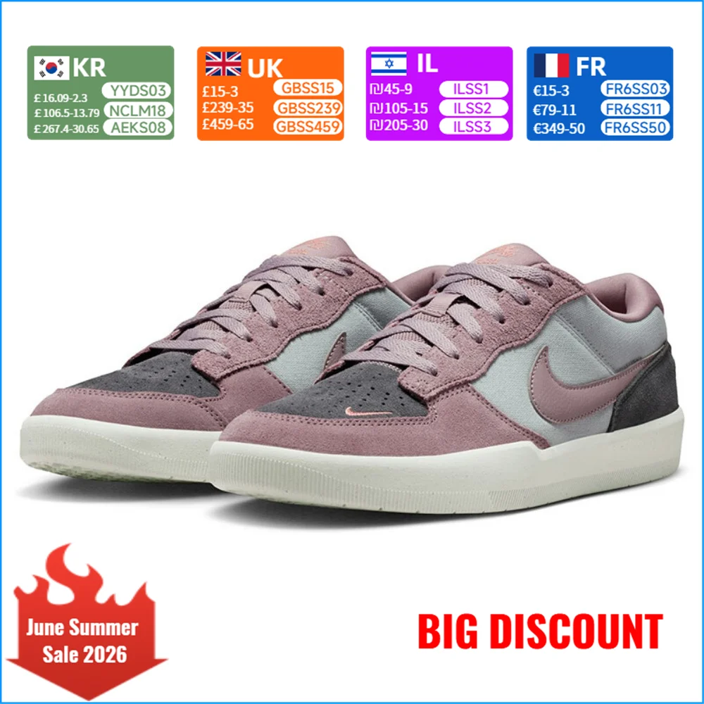 Nike SB Force 58 Fabric Leather Retro Sports Casual Low-Top Skate Shoes Unisex Grey Purple DV5477-010
Nike SB Force 58 Fabric Leather Retro Sports Casual Low-Top Skate Shoes Unisex Grey Purple DV5477-010