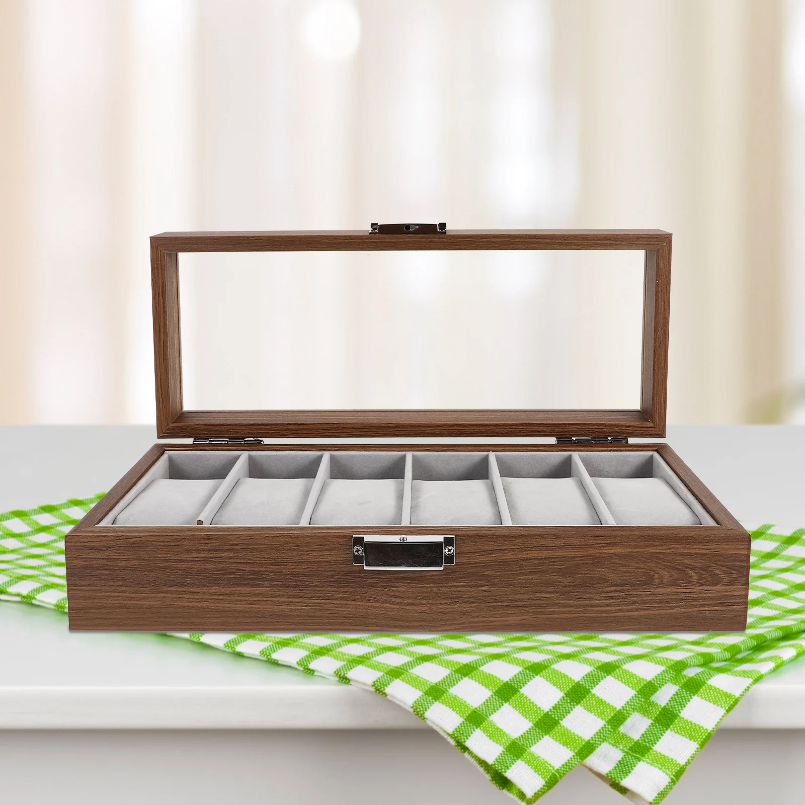 6 Slot Walnut Wood Storage Box Durable Craftsmanship Portable Display Case For Watches Jewelry Organizer Home Shop
6 Slot Walnut Wood Storage Box Durable Craftsmanship Portable Display Case For Watches Jewelry Organizer Home Shop