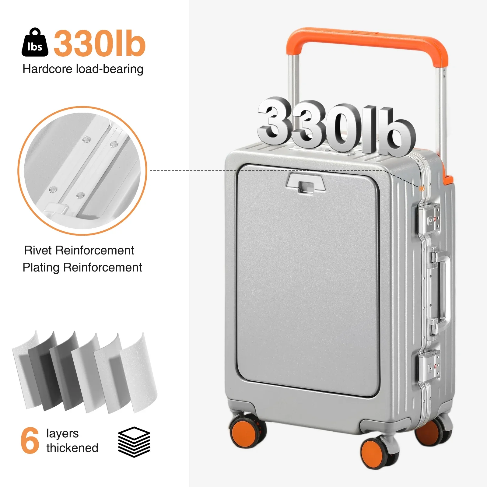 Travel Luggage Military Grade Pressure Resistance, Baby-Safe Lining, 30% Larger Capacity with Dual-Door Design trolley suitcase
Travel Luggage Military Grade Pressure Resistance, Baby-Safe Lining, 30% Larger Capacity with Dual-Door Design trolley suitcase