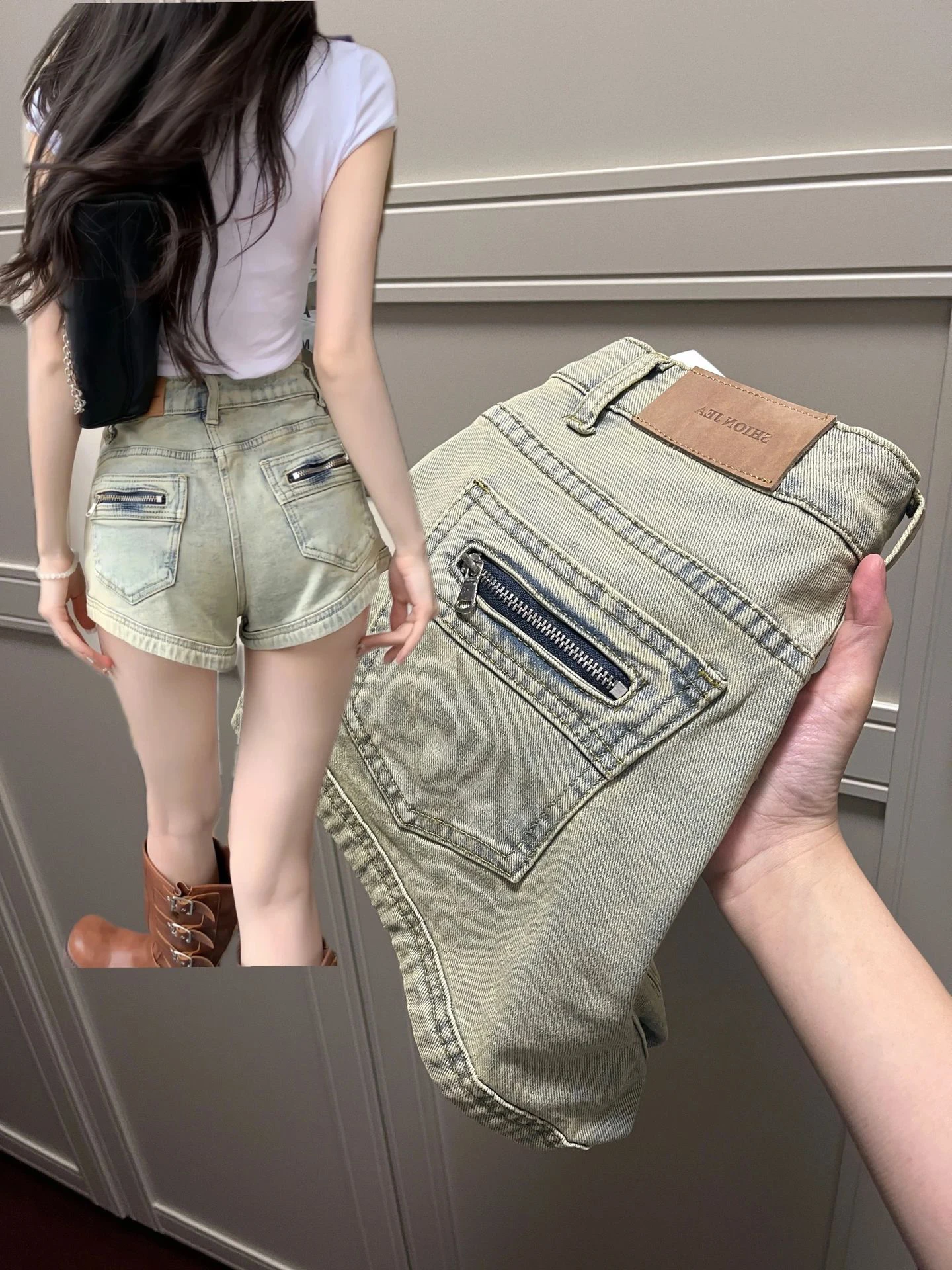 Hot Girl Pure And Desirable Short Jeans Women's Summer New American High Street Slimming Trendy Pants Low Waist Zipper
Hot Girl Pure And Desirable Short Jeans Women's Summer New American High Street Slimming Trendy Pants Low Waist Zipper