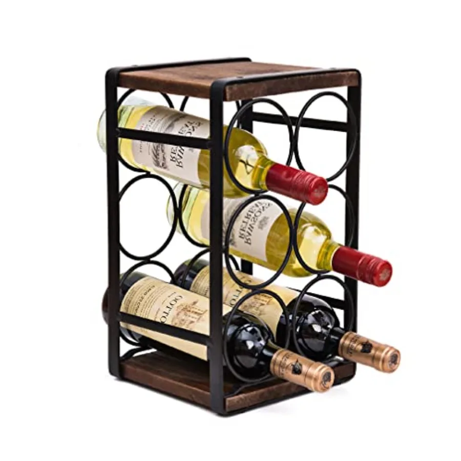 Rustic Wood Countertop Wine Rack 6 Bottles No Need Assembly Brown
Rustic Wood Countertop Wine Rack 6 Bottles No Need Assembly Brown