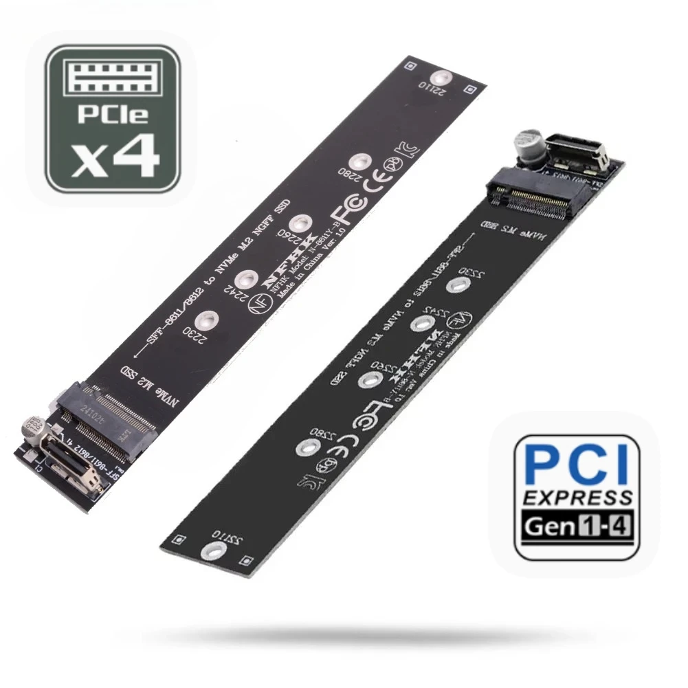 Oculink SFF-8611 SFF-8612 to NVMe M.2 Ngff M-Key Interface Adapter Card For MVMe M2 SSD Dual Ports Riser Expansion Card
Oculink SFF-8611 SFF-8612 to NVMe M.2 Ngff M-Key Interface Adapter Card For MVMe M2 SSD Dual Ports Riser Expansion Card