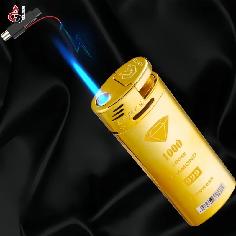 New Metal Giant Windproof and Durable Lighter with A Wide Body Straight Blue Flame Inflatable Lighter Men's Smoking Gift
New Metal Giant Windproof and Durable Lighter with A Wide Body Straight Blue Flame Inflatable Lighter Men's Smoking Gift