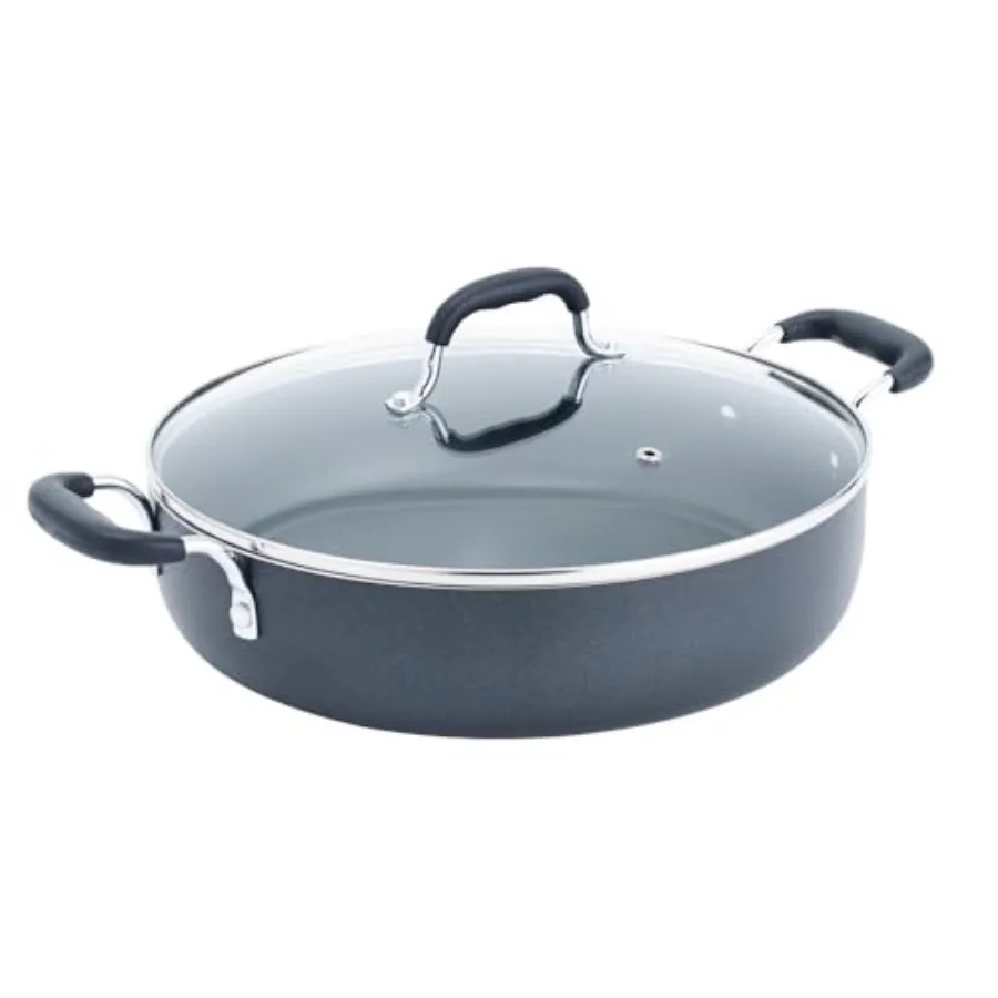 B36282 Deep Covered Everyday Pan with Ergonomic Stay-Cool Handles Cookware 12-Inch Black
B36282 Deep Covered Everyday Pan with Ergonomic Stay-Cool Handles Cookware 12-Inch Black