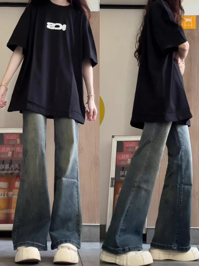 Американские джинсы-клеш с высокой талией для женщин, весна-осень, большие размеры, утягивающие, не обтягивающие, широкие штанины, модель Hoof Pants T
Американские джинсы-клеш с высокой талией для женщин, весна-осень, большие размеры, утягивающие, не обтягивающие, широкие штанины, модель Hoof Pants T