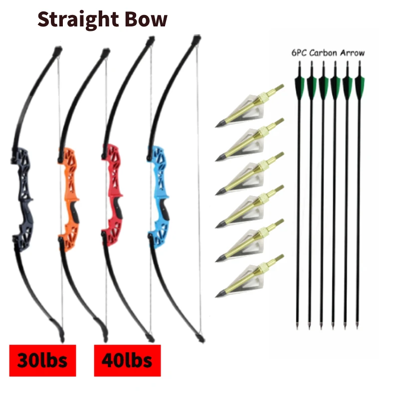 1 комплект прямого лука 30/40 фунтов с 6 смешанными карбоновыми стрелками
1 комплект прямого лука 30/40 фунтов с 6 смешанными карбоновыми стрелками