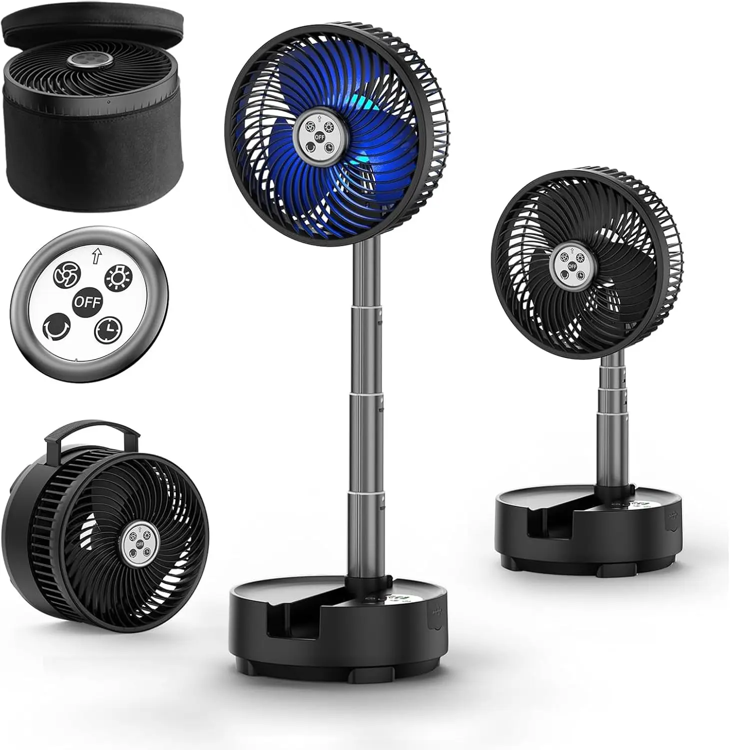 20000mAh Portable Fan with Remote, LED Light, 112H Runtime for Camping Outdoor Travel
20000mAh Portable Fan with Remote, LED Light, 112H Runtime for Camping Outdoor Travel