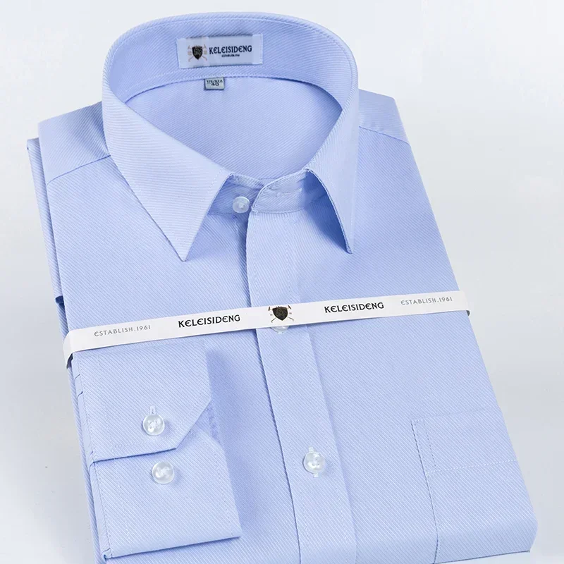 Men's Classic Solid Long Sleeve Office Dress Shirt Single Patch Pocket Standard-fit Formal Business Basic Design Twill Shirts
Men's Classic Solid Long Sleeve Office Dress Shirt Single Patch Pocket Standard-fit Formal Business Basic Design Twill Shirts