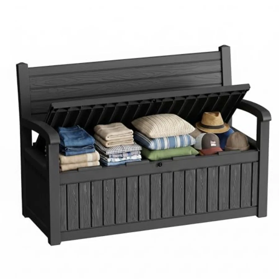 80 Gallon Outdoor Storage Bench Spacious Storage Box Waterproof Resin Deck Box Lockable for Patio, Garden, Living Room and Outd
80 Gallon Outdoor Storage Bench Spacious Storage Box Waterproof Resin Deck Box Lockable for Patio, Garden, Living Room and Outd