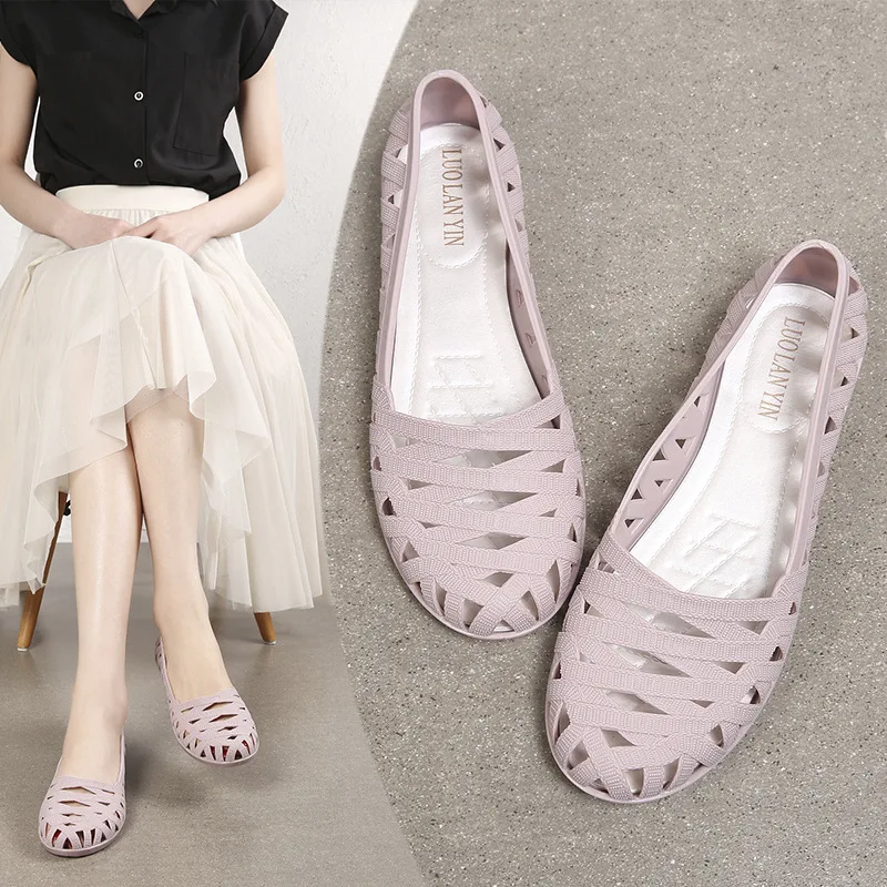 Women Purple Hollow Breathable Plastic Shoes Round Toe Low Price Wedges Slip-On Concise Daily Casual Loafers EU36-40 Black
Women Purple Hollow Breathable Plastic Shoes Round Toe Low Price Wedges Slip-On Concise Daily Casual Loafers EU36-40 Black