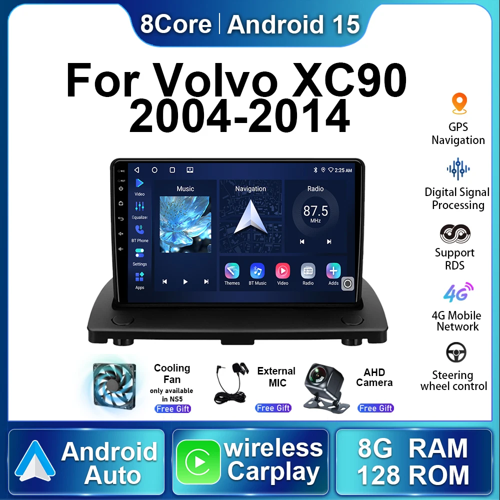 For Volvo XC90 2004 - 2014 Android15 Autoradio Multimedia Video Player Stereo Auto Wireless Carplay Car Radio 5G Navigation GPS
For Volvo XC90 2004 - 2014 Android15 Autoradio Multimedia Video Player Stereo Auto Wireless Carplay Car Radio 5G Navigation GPS