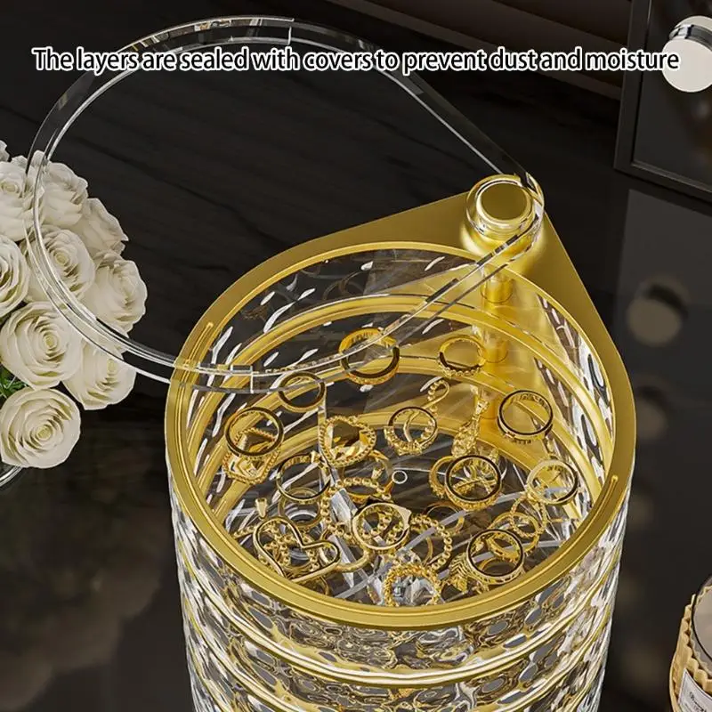 Clear Spinning Jewelry Organizers Multiple Layer Storage Case for Earrings Rings Home Decoration
Clear Spinning Jewelry Organizers Multiple Layer Storage Case for Earrings Rings Home Decoration