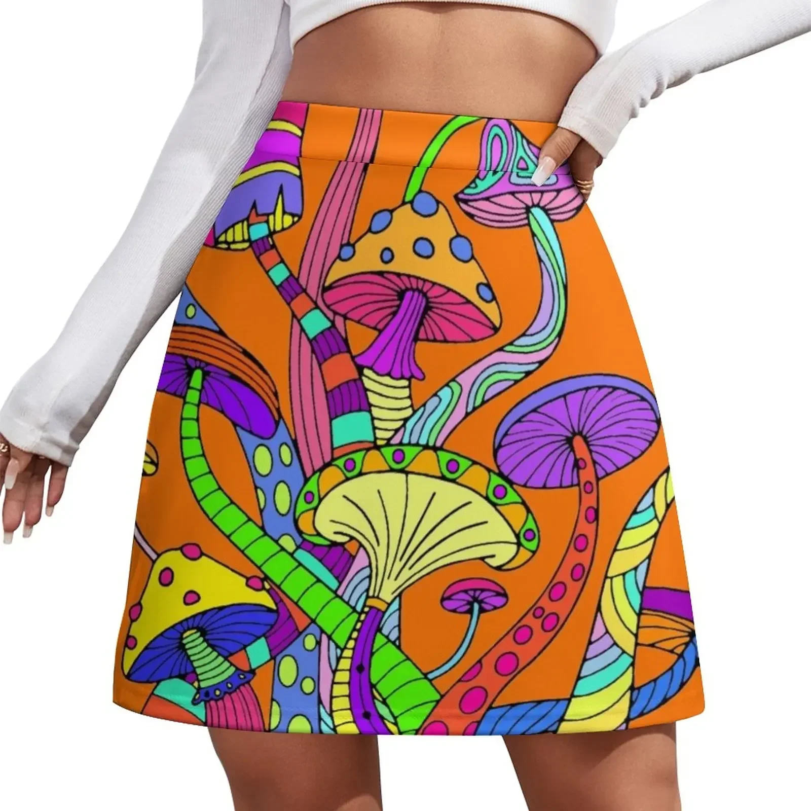 Colorful Funky Hippy Mushrooms Mini Skirt korean style skirt women mini skirts Female clothing
Colorful Funky Hippy Mushrooms Mini Skirt korean style skirt women mini skirts Female clothing