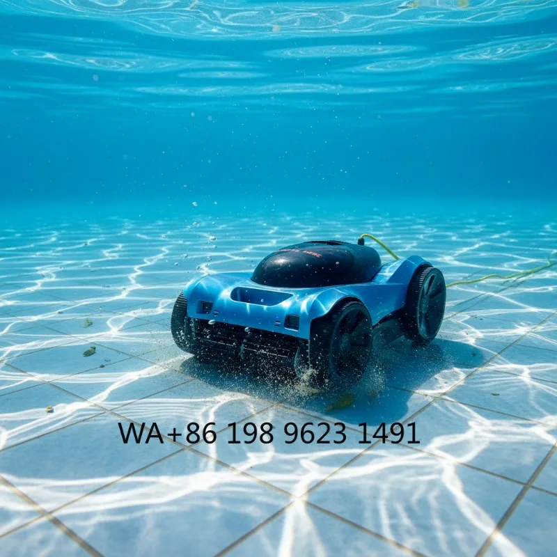 Cordless automatic pool cleaner robot with wall climbing function, professional vacuum cleaning tool for swimming pool surface
Cordless automatic pool cleaner robot with wall climbing function, professional vacuum cleaning tool for swimming pool surface