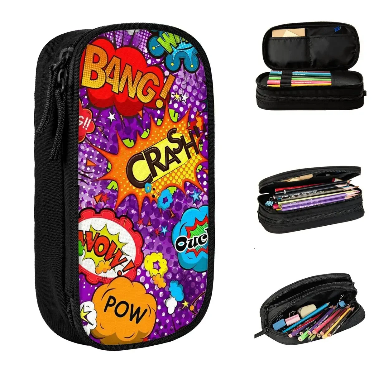 Comic Elements Seamless Pattern Pencil Case Double Layer Large-capacity Office Accessories Pencil Case Stationery Gift
Comic Elements Seamless Pattern Pencil Case Double Layer Large-capacity Office Accessories Pencil Case Stationery Gift