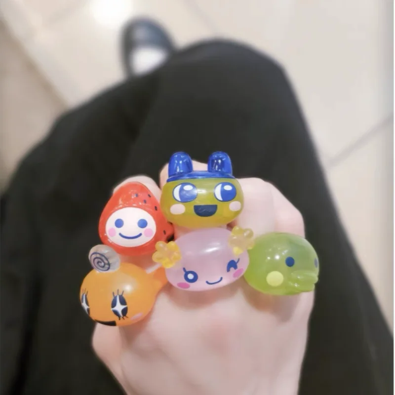 Tamagotchi Character Ring Ring Gashapon Toys Cartoon Transparent Design Strawberry Style Ring Peripherals Ornament Holiday Gift
Tamagotchi Character Ring Ring Gashapon Toys Cartoon Transparent Design Strawberry Style Ring Peripherals Ornament Holiday Gift
