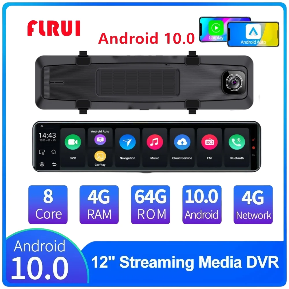 12 Inch Android 10 Dash Cam 4G 1080P ADAS GPS Navigation Car DVR 5G WiFi Rearview Mirror Video Recorder Night Vision Reverse
12 Inch Android 10 Dash Cam 4G 1080P ADAS GPS Navigation Car DVR 5G WiFi Rearview Mirror Video Recorder Night Vision Reverse