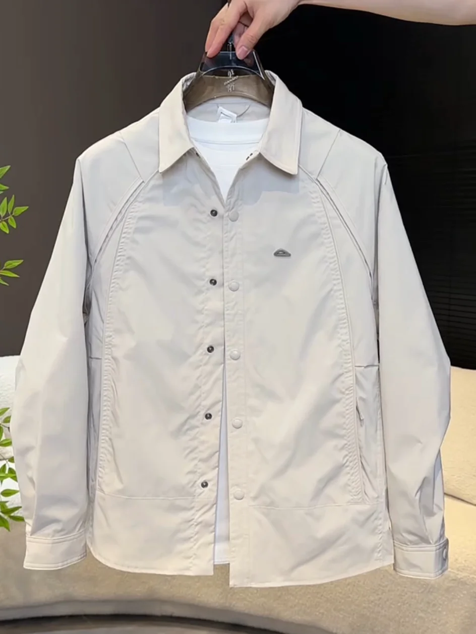 Spring New Men's Fashionable Tailored Collar Shirt Jacket Advanced Sensation Simple Casual Style Versatile Coat Standard Fit
Spring New Men's Fashionable Tailored Collar Shirt Jacket Advanced Sensation Simple Casual Style Versatile Coat Standard Fit