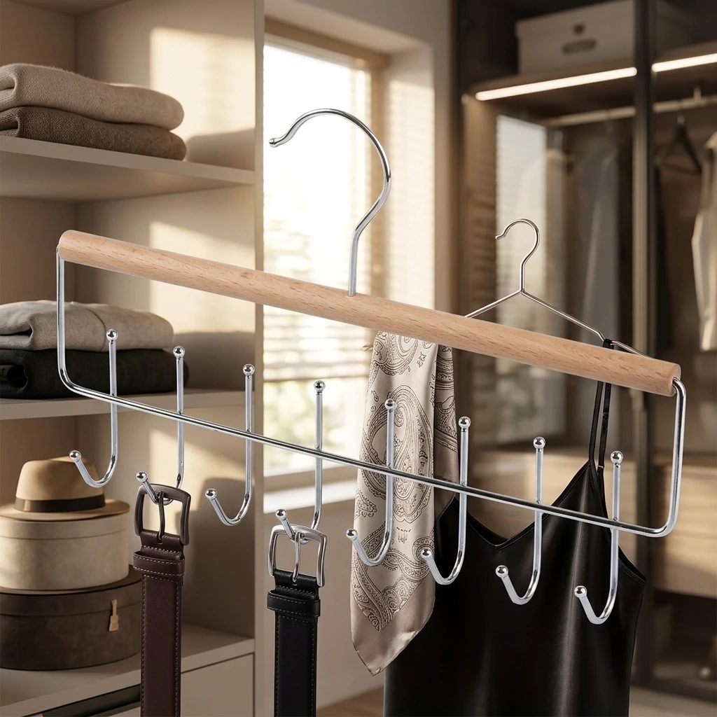 Premium Clothing Rack Belt Organizer with Non Slip Durable Metal Advanced Space Saving Storage for Vests Underwear Suspenders
Premium Clothing Rack Belt Organizer with Non Slip Durable Metal Advanced Space Saving Storage for Vests Underwear Suspenders