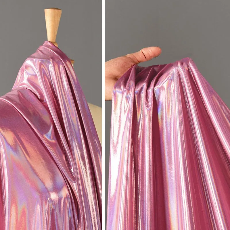 Bronzing Fabric Holographic Cherry Blossom Pink Thin Soft Sparkly For Dance Wear Costumes Dress Diy Clothing Designer Material
Bronzing Fabric Holographic Cherry Blossom Pink Thin Soft Sparkly For Dance Wear Costumes Dress Diy Clothing Designer Material