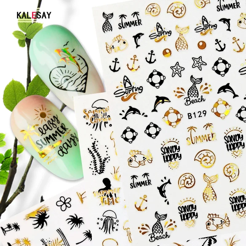 3D Nail Art Stickers Decoration Ocean Grass Gold Black Dolphin Self Adhesive Nail Decals Fish Shell Nail Sticker Manicure Design
3D Nail Art Stickers Decoration Ocean Grass Gold Black Dolphin Self Adhesive Nail Decals Fish Shell Nail Sticker Manicure Design