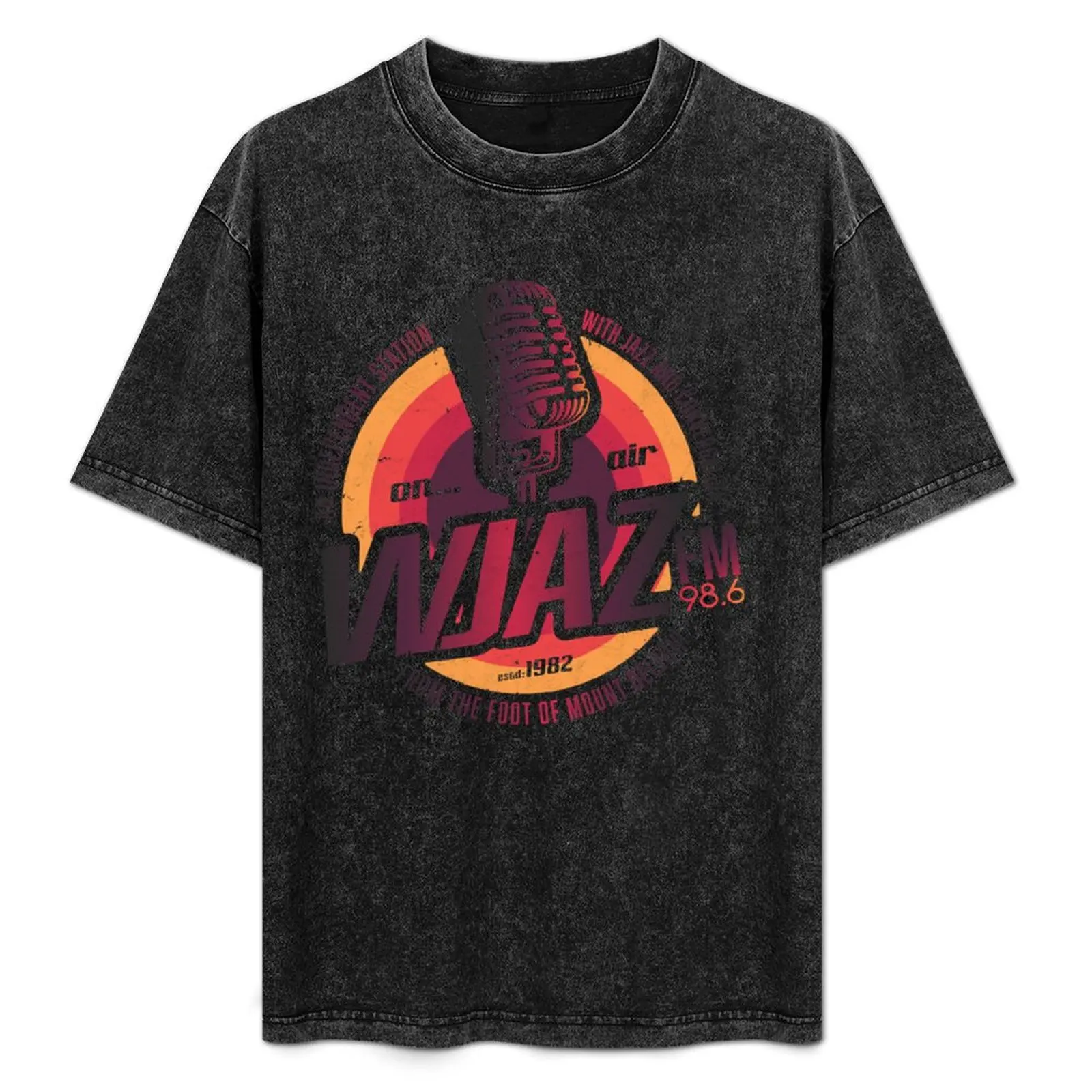 Vintage Radio WJAZ T-Shirt Holiday Casual Short Sleeve Top
Vintage Radio WJAZ T-Shirt Holiday Casual Short Sleeve Top