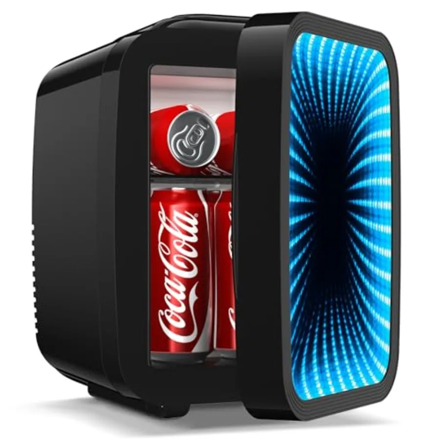 Mini Fridge, 4L/6 Can Small fridge with Dimmable Gaming Light for Bedroom, Office, Gaming Room and Car, AC/DC Portable Thermoel
Mini Fridge, 4L/6 Can Small fridge with Dimmable Gaming Light for Bedroom, Office, Gaming Room and Car, AC/DC Portable Thermoel