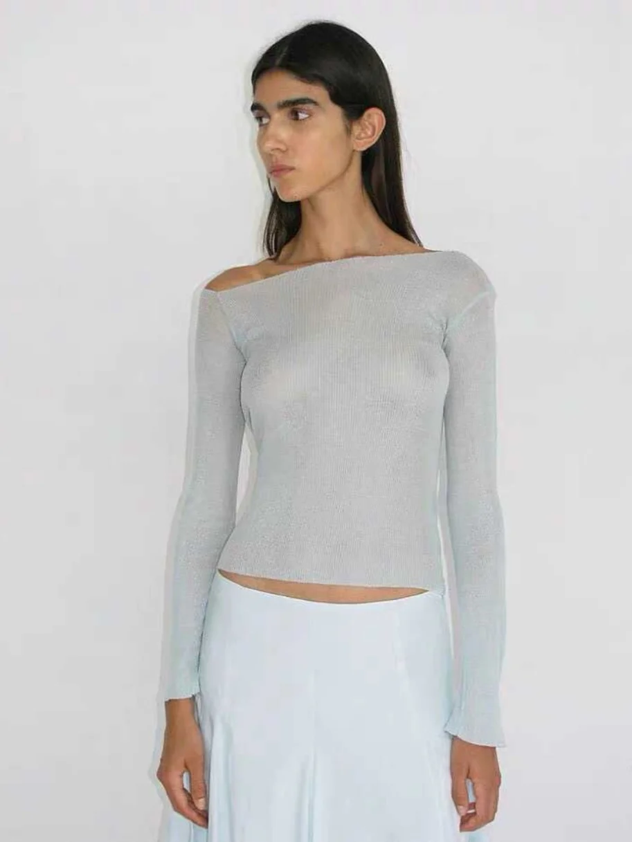 Paloma Wool Mixed Wool Knitted Long Sve Bal Hollow out Design Summer Top for Women Vintage Sle Commute Faion
Paloma Wool Mixed Wool Knitted Long Sve Bal Hollow out Design Summer Top for Women Vintage Sle Commute Faion