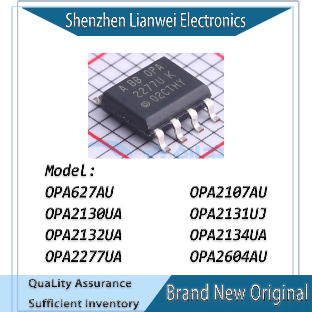 (5-10 Piece) 100% New Original OPA627AU OPA2107AU OPA2130UA OPA2131UJ OPA2132UA OPA2134UA OPA2277UA OPA2604AU IC Chipset SOP-8
(5-10 Piece) 100% New Original OPA627AU OPA2107AU OPA2130UA OPA2131UJ OPA2132UA OPA2134UA OPA2277UA OPA2604AU IC Chipset SOP-8