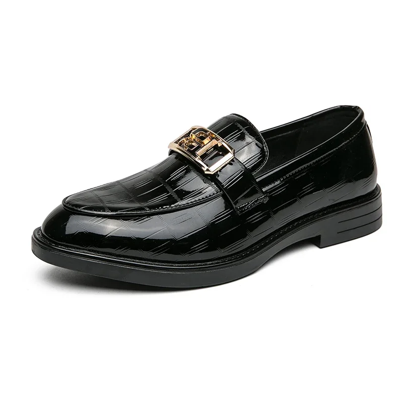 Luxury Men's Dress Shoes Designer New Pointed Metal Decoration Loafers Fashion Shoes for Men Formal Wedding Prom Business Shoes
Luxury Men's Dress Shoes Designer New Pointed Metal Decoration Loafers Fashion Shoes for Men Formal Wedding Prom Business Shoes