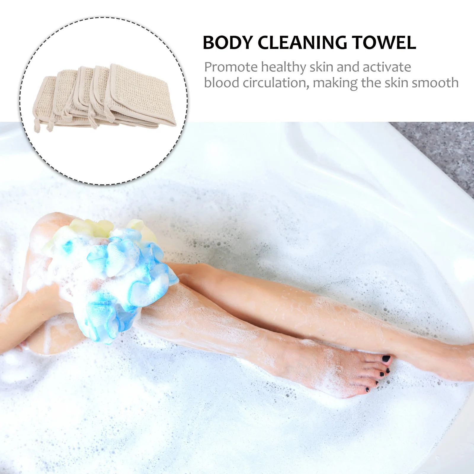 5Pcs Premium Exfoliating Bath Towel Square Shower Body Wipe Face Washing Scrubber Skin Care Bathing Towel Body 
5Pcs Premium Exfoliating Bath Towel Square Shower Body Wipe Face Washing Scrubber Skin Care Bathing Towel Body