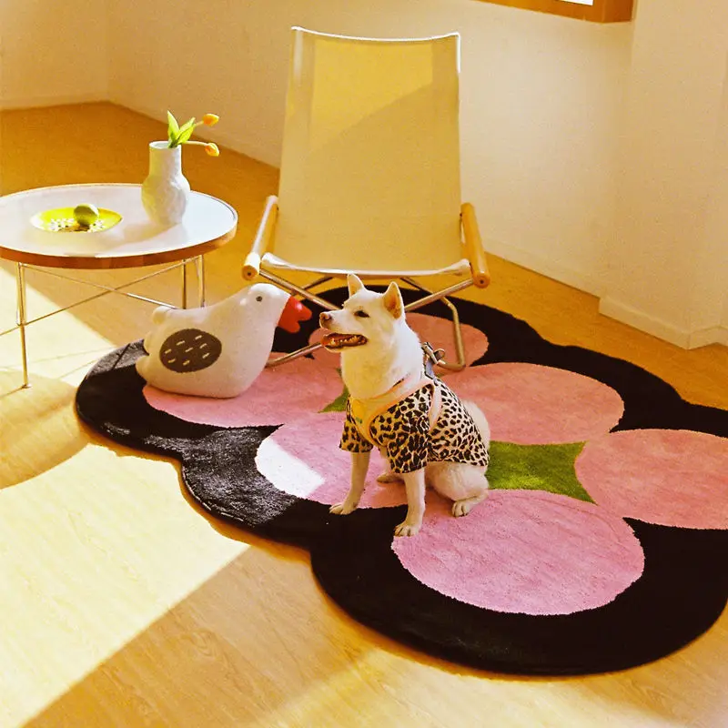 Original Handmade Pink Girl Bedroom Living Room Geometric Non-slip Rectangular Floor Mat Carpet Ins style Room Foot Mat 
Original Handmade Pink Girl Bedroom Living Room Geometric Non-slip Rectangular Floor Mat Carpet Ins style Room Foot Mat