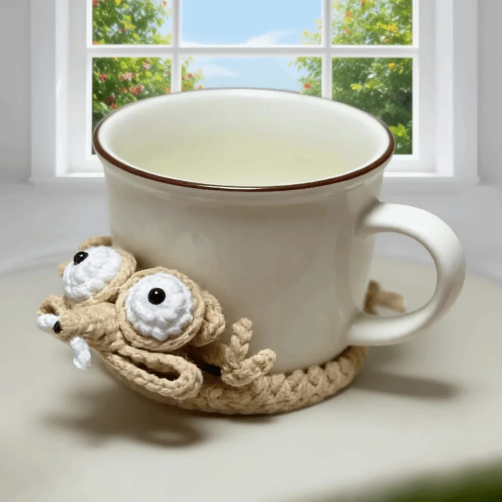 New Cartoon Crochet Squirrel Coasters Woven Heat Resistant Crochet Coasters Funny Knitted Cup Mat
New Cartoon Crochet Squirrel Coasters Woven Heat Resistant Crochet Coasters Funny Knitted Cup Mat