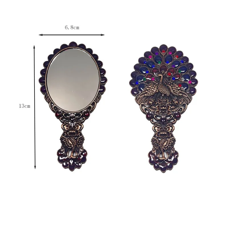 Creative Retro Peacock Open Screen Mirror Handle Metal Makeup Mirror Portable Mirror Comb Set
Creative Retro Peacock Open Screen Mirror Handle Metal Makeup Mirror Portable Mirror Comb Set