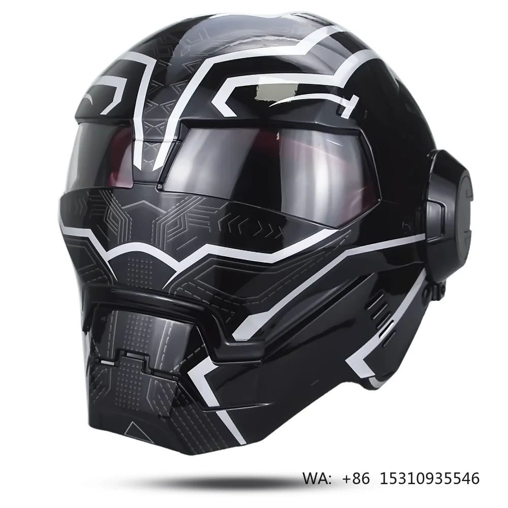 Masei 601 Iron Patriot Helmetss Motocicleta Capacete, Entertainment Helmet, Viseira Interior, Black Panther Cascos Para Moto
Masei 601 Iron Patriot Helmetss Motocicleta Capacete, Entertainment Helmet, Viseira Interior, Black Panther Cascos Para Moto
