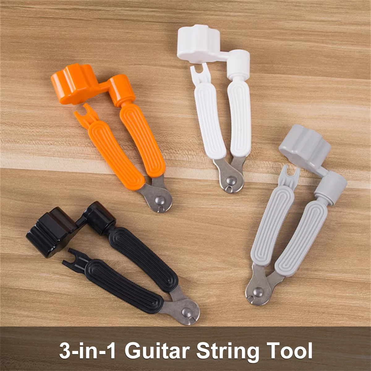 Miwayer Multifunctional Guitar Repair Tool - 3-in-1 String Winder Cutter Bridge Pin Puller for String Change & Maintenance