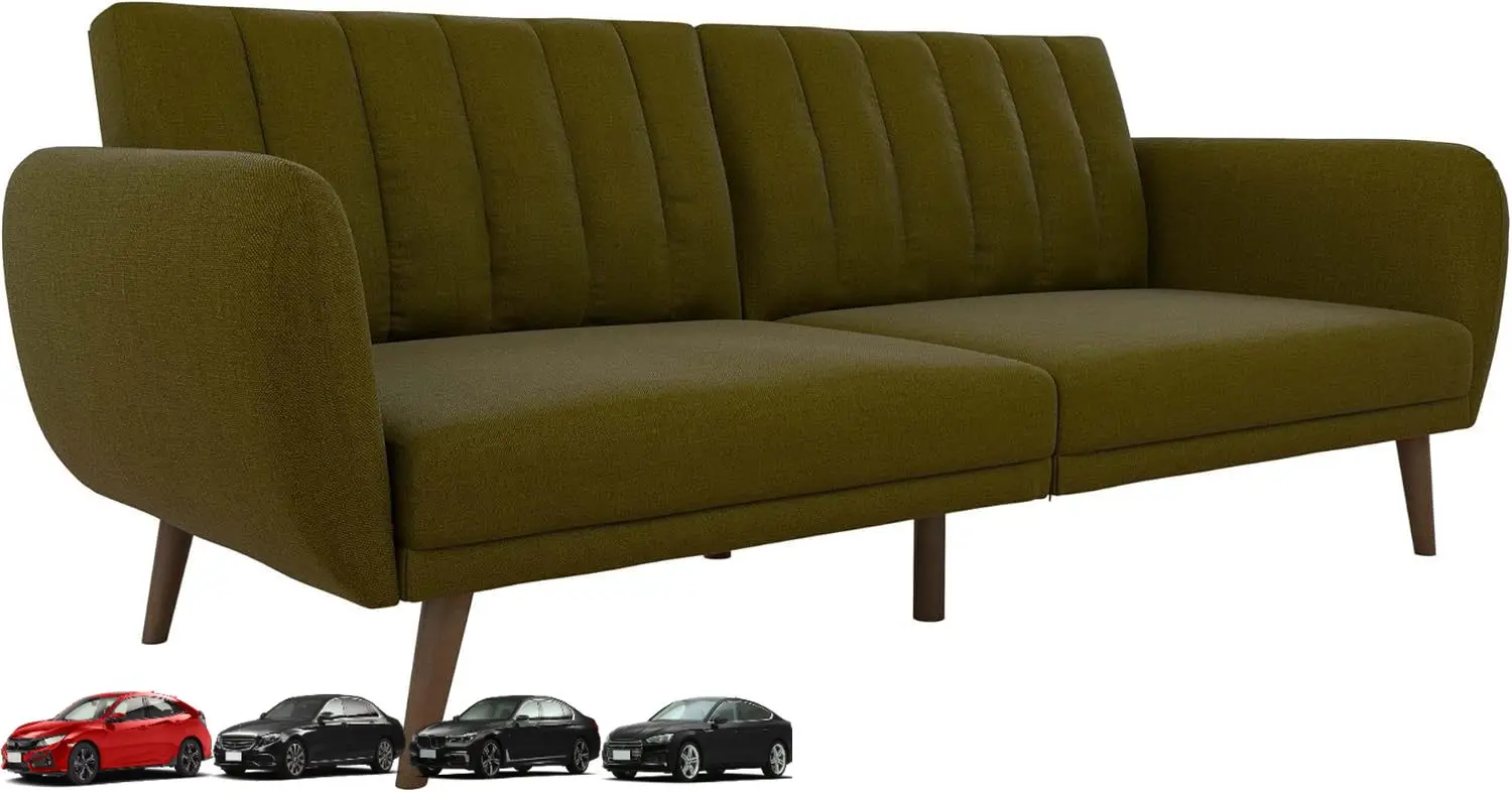 Novogratz Brittany 82 Inch Futon Sofa Bed in Faux Leather, Upholstered Couch Sleeper with Tufted Back, Mid-Century Modern Design
Novogratz Brittany 82 Inch Futon Sofa Bed in Faux Leather, Upholstered Couch Sleeper with Tufted Back, Mid-Century Modern Design