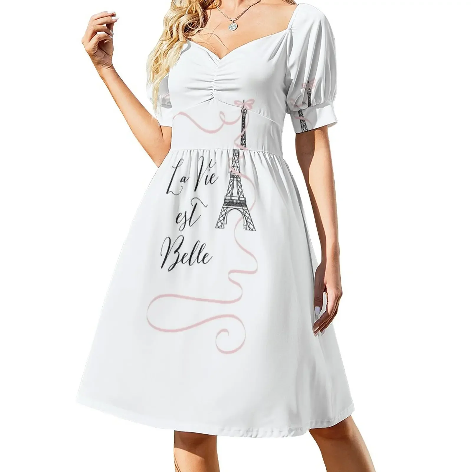 La Vie est Belle Paris Quote Short-Sleeved Dress summer women's dress 2025 cute dress
La Vie est Belle Paris Quote Short-Sleeved Dress summer women's dress 2025 cute dress