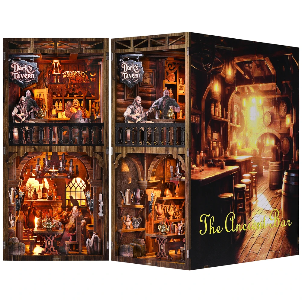 Book Nook Kit Sean's Bar DIY Wooden Puzzle Whiskey Bar Beer bar Bookshelf Dollhouse Model Bookend Building Home Decoration
Book Nook Kit Sean's Bar DIY Wooden Puzzle Whiskey Bar Beer bar Bookshelf Dollhouse Model Bookend Building Home Decoration