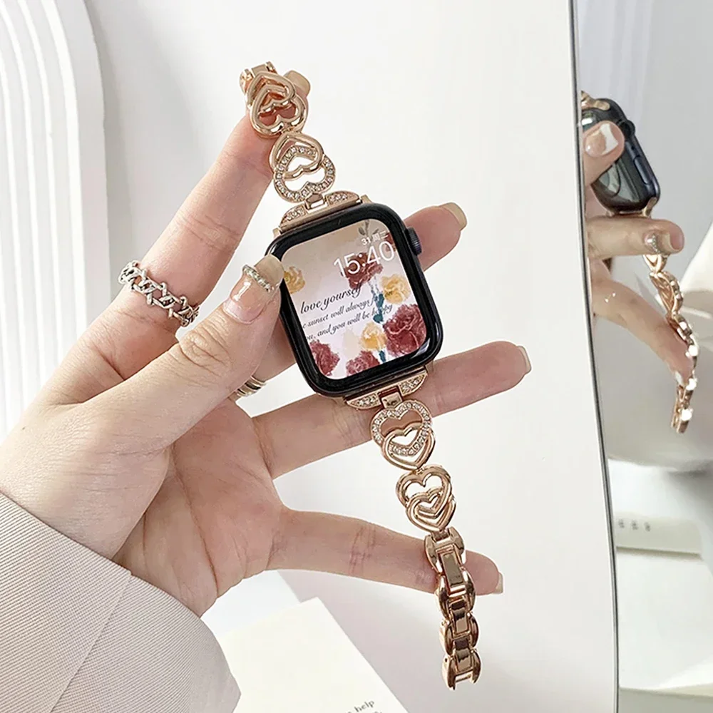 Ремешок из нержавеющей стали с бриллиантами для Apple Watch Series 10 42 мм 46 мм 9 8 7 41 мм 45 мм Ремешок для iWatch Ultra 49 мм 6 3 4 5 se 40 44 мм
Ремешок из нержавеющей стали с бриллиантами для Apple Watch Series 10 42 мм 46 мм 9 8 7 41 мм 45 мм Ремешок для iWatch Ultra 49 мм 6 3 4 5 se 40 44 мм